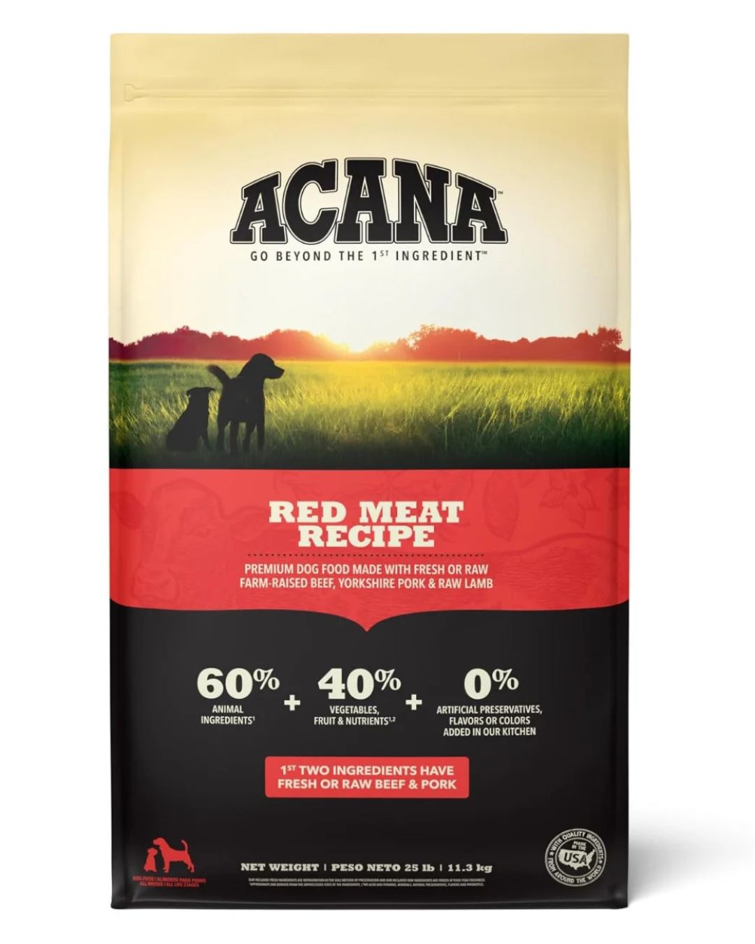 Acana Red Meat Recipe, Alimento Seco para Perro Adulto