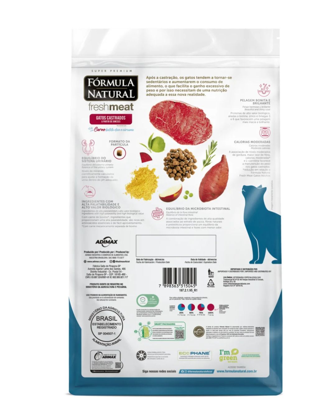Formula Natural Gato Adulto Castrado 10.1 kg