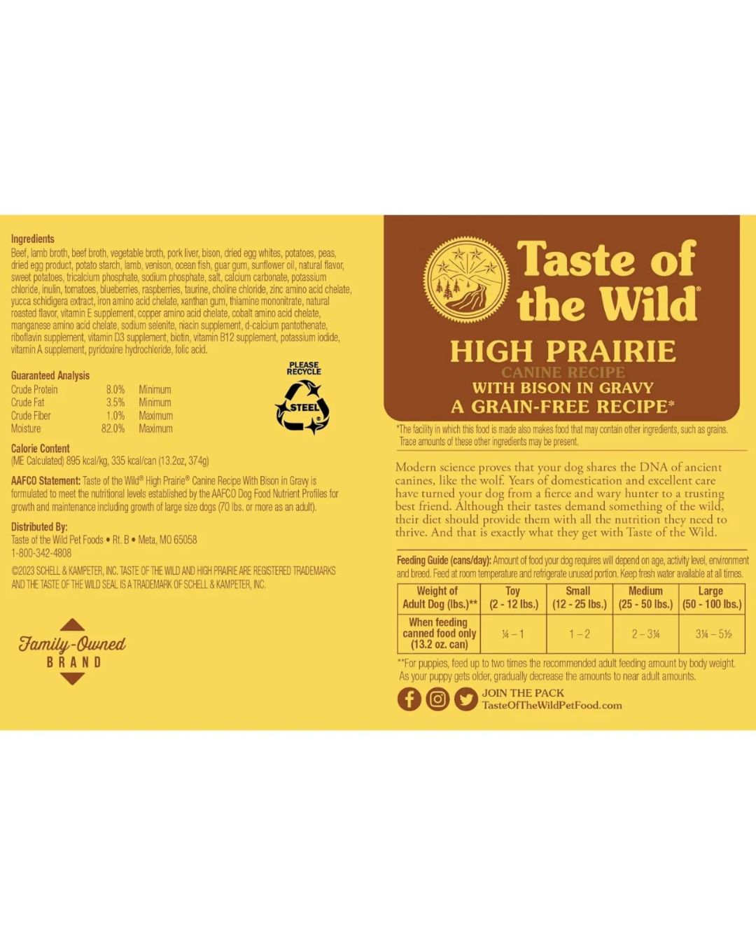 Taste of the Wild Alimento Húmedo para Perro Adulto 374 g