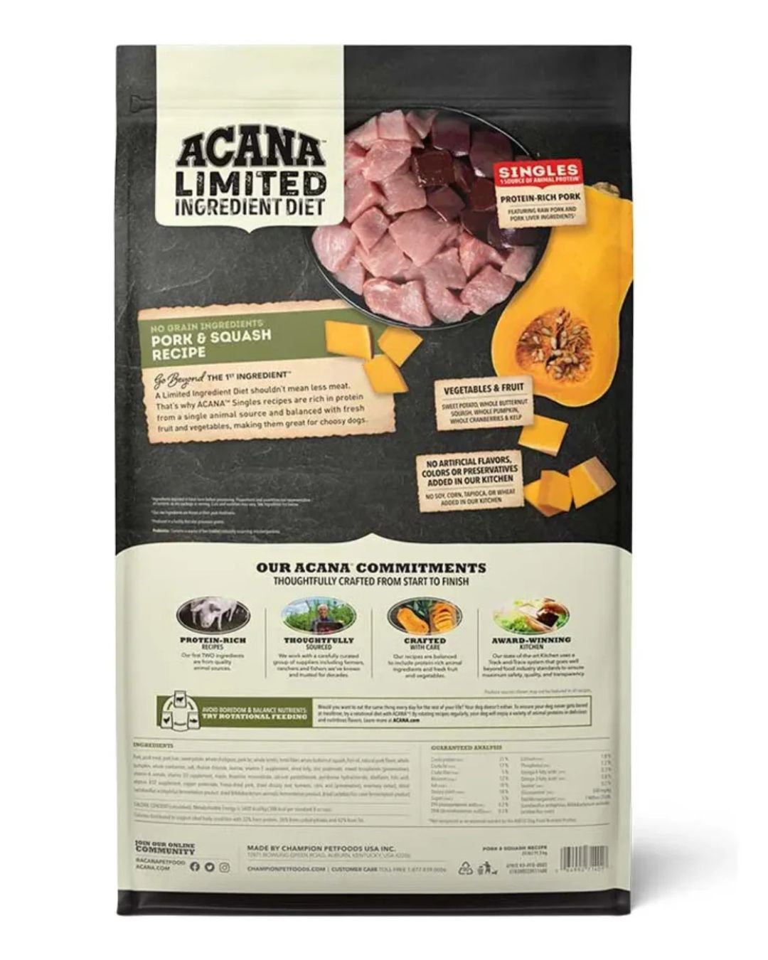 Acana Pork And Squash, Alimento seco Para Perro