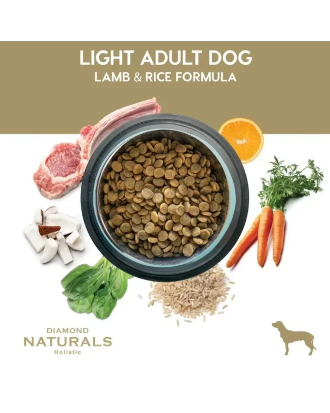 Diamond Naturals Light Adult Dog, Alimento seco 13kg cordero