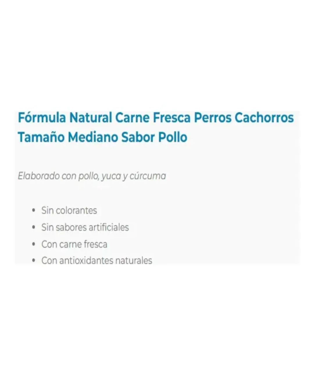 Formula Natural Alimento Seco Perros Cachorros Medianos 1kg