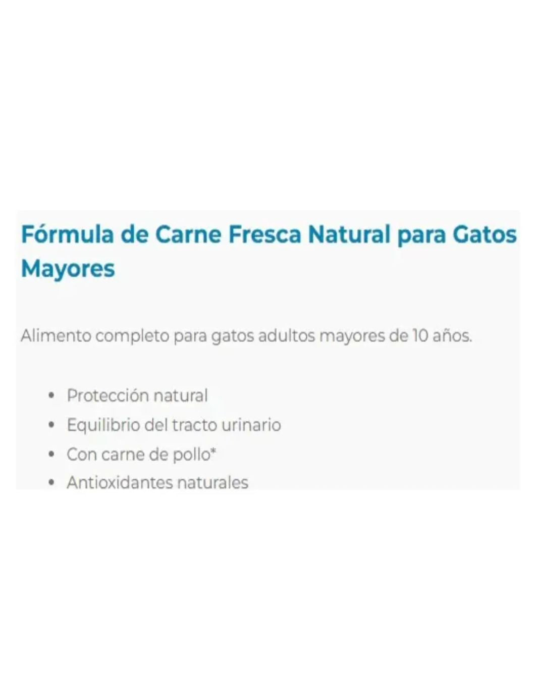Formula Natural Fresh Meat Gato Senior 1 Kg